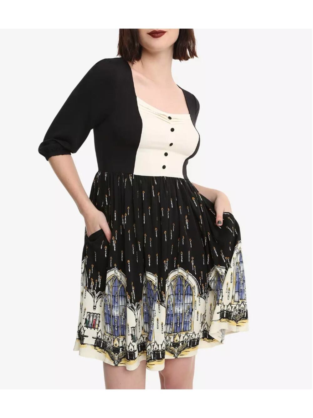 Hot Topic Harry Potter Great Hall Dress Goth Cottagecore Witchy Whimsigoth XL